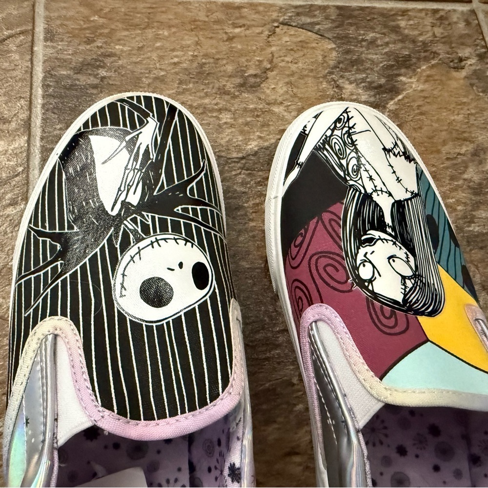 Disney Women's Slip-On Sneakers - Black and Multicolor - Picture 2 of 6